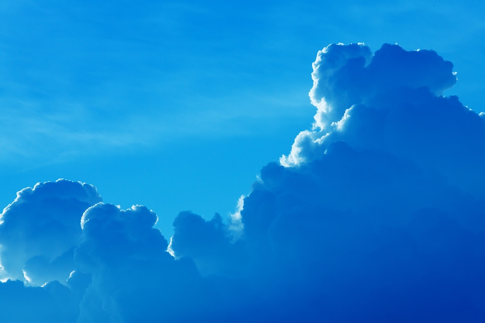 Blue cloud cloudscape photo
