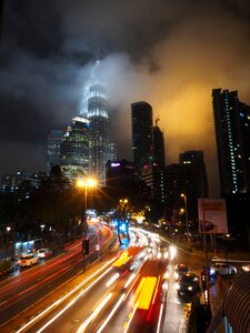 Night cityscape skyscraper