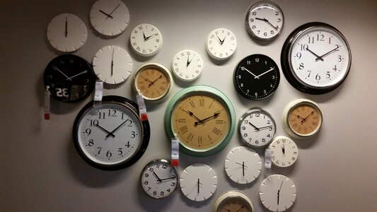 Timing schedule brown clock