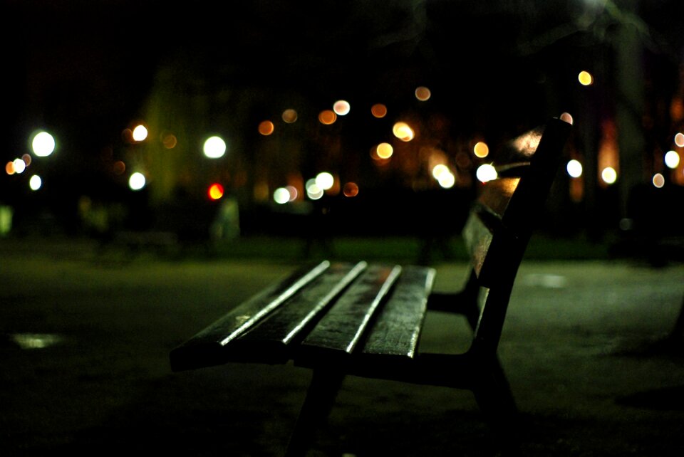 Bench night city