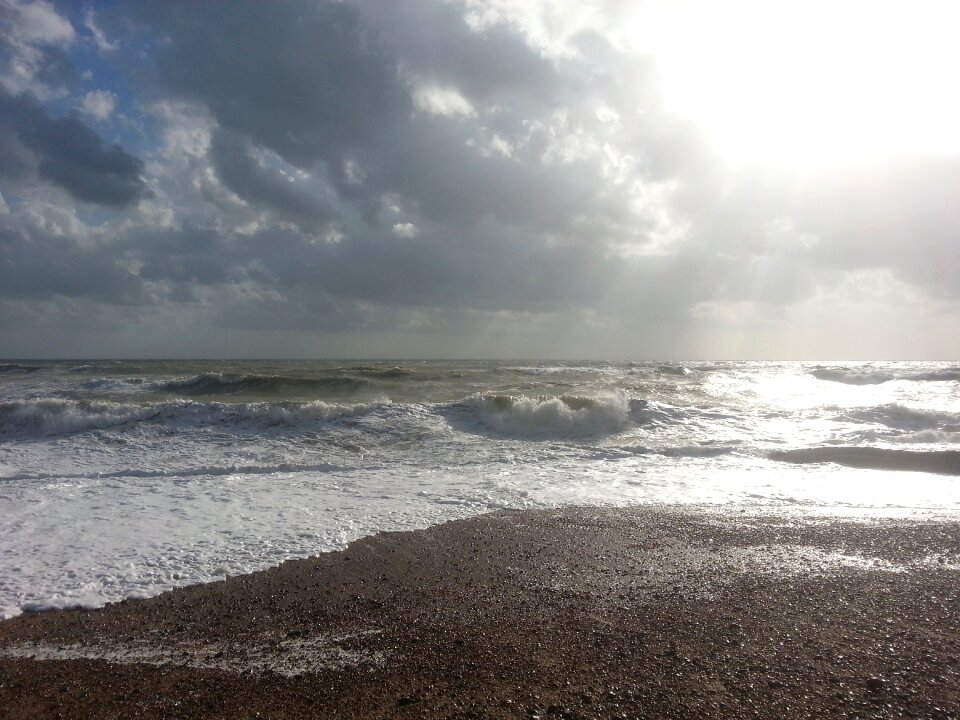 Coast sunlight shore
