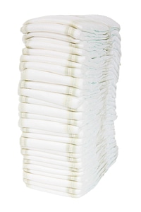 Isolated nappy stack photo