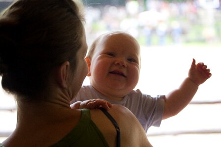 Baby mother hold figure