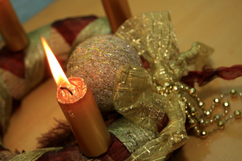 Christmas candle advent