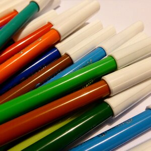 Stationery pens paint