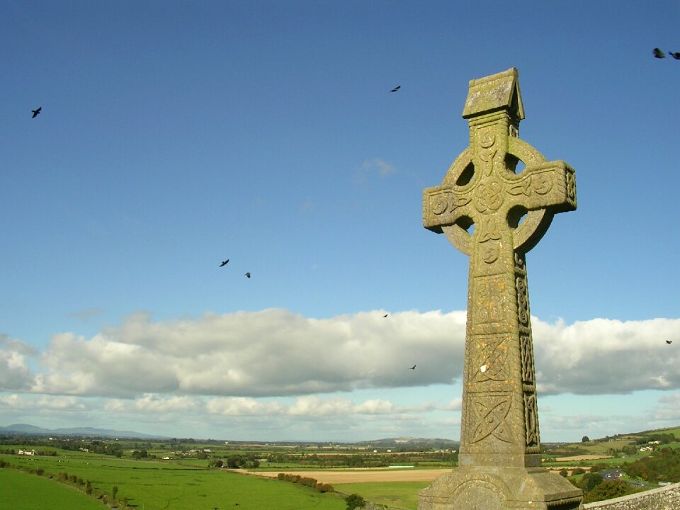 Irish landscape blue