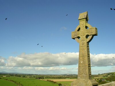 Irish landscape blue