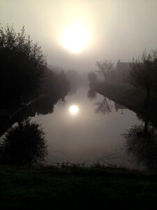 Sun water trees photo