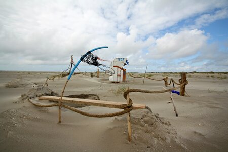 Beach chair island north sea photo