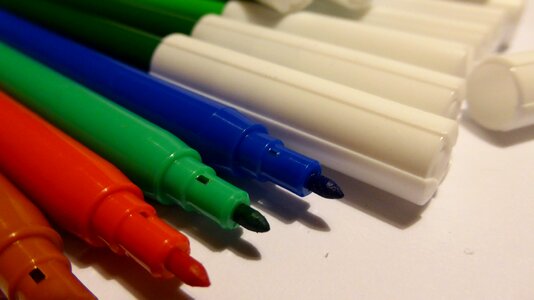 Stationery pens paint