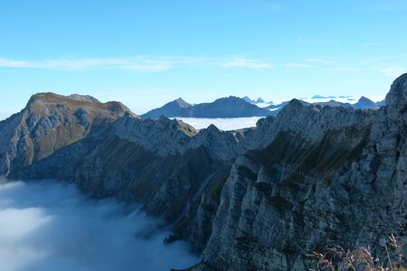 Climbing north walls fog photo