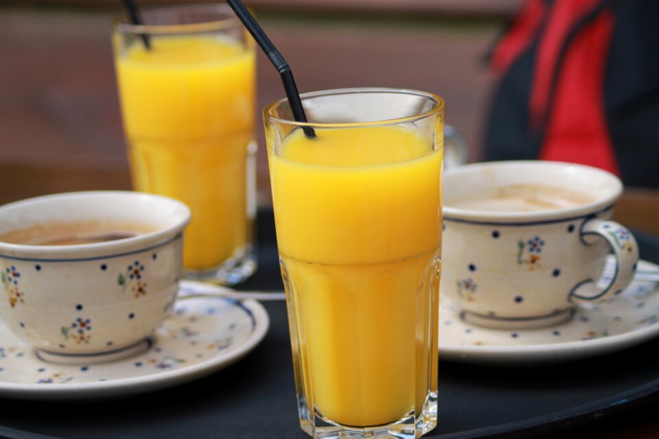 Orange juice coffee meeting