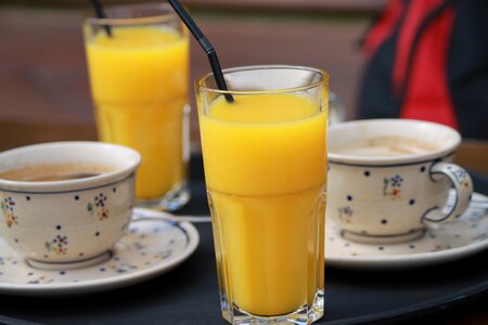 Orange juice coffee meeting