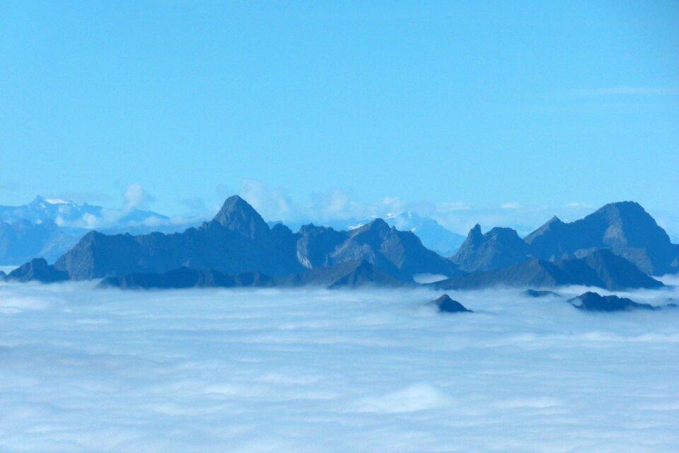 Foothills of the alps fog sea