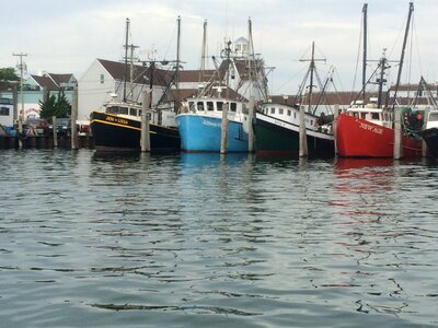Commercial dock trawler photo