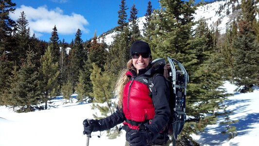 Snowshoe girl nature