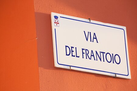 Rome street sign wall