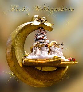 Golden greeting card christmas card