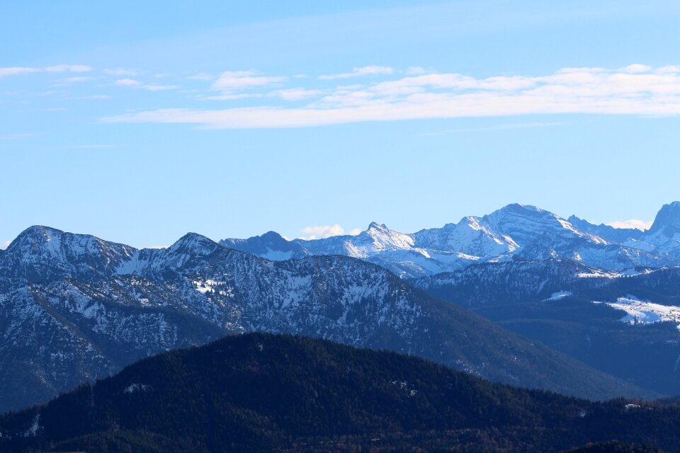 Alpine clouds winter
