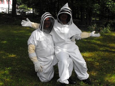 Protective suit man woman photo