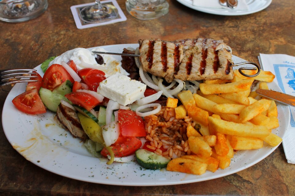 Mixed grill meat grilled