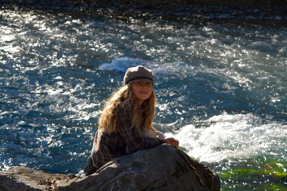 Long hair river water