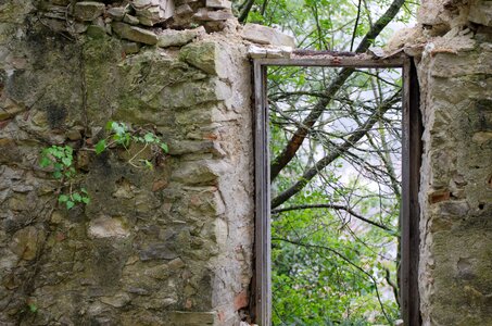 Architecture ruins stone wall photo