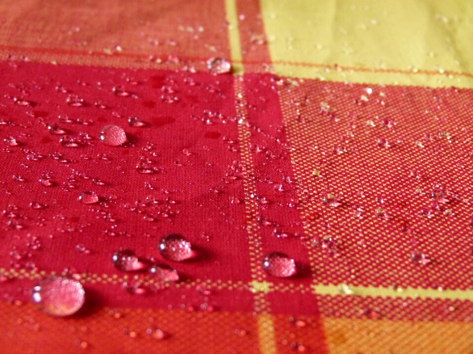 Droplets water red water