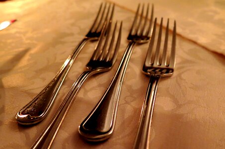 Silver gedeckter table table photo