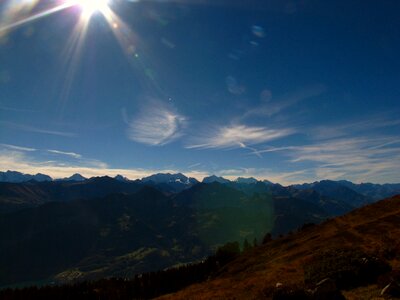Mountain light refraction