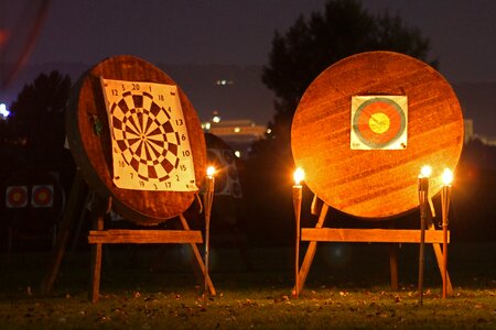 Disc dart board archery photo