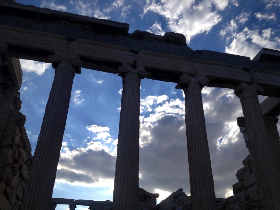 Sky blue the ruins of the