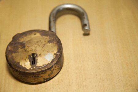 Weathered lock broken security internet hacking photo