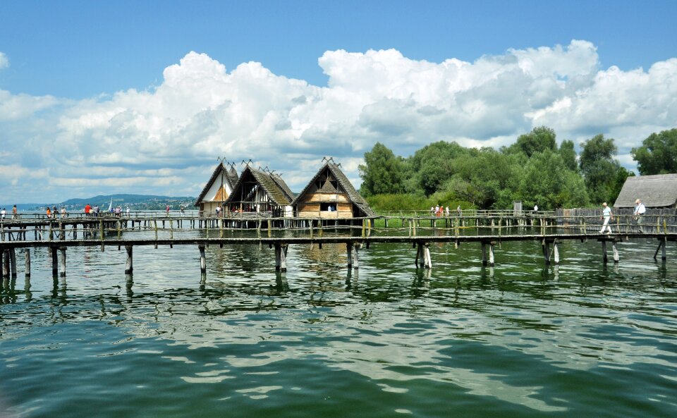 Stilt village wooden dwellings archaeological open air museum