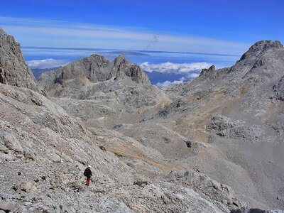 Mountaineering clouds mountains photo