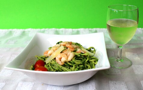 Shrimp wine green