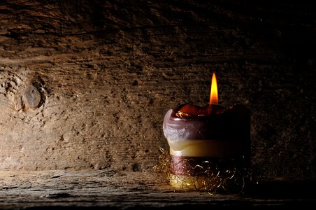 Wood candle light