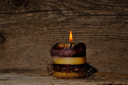 Candle wood light