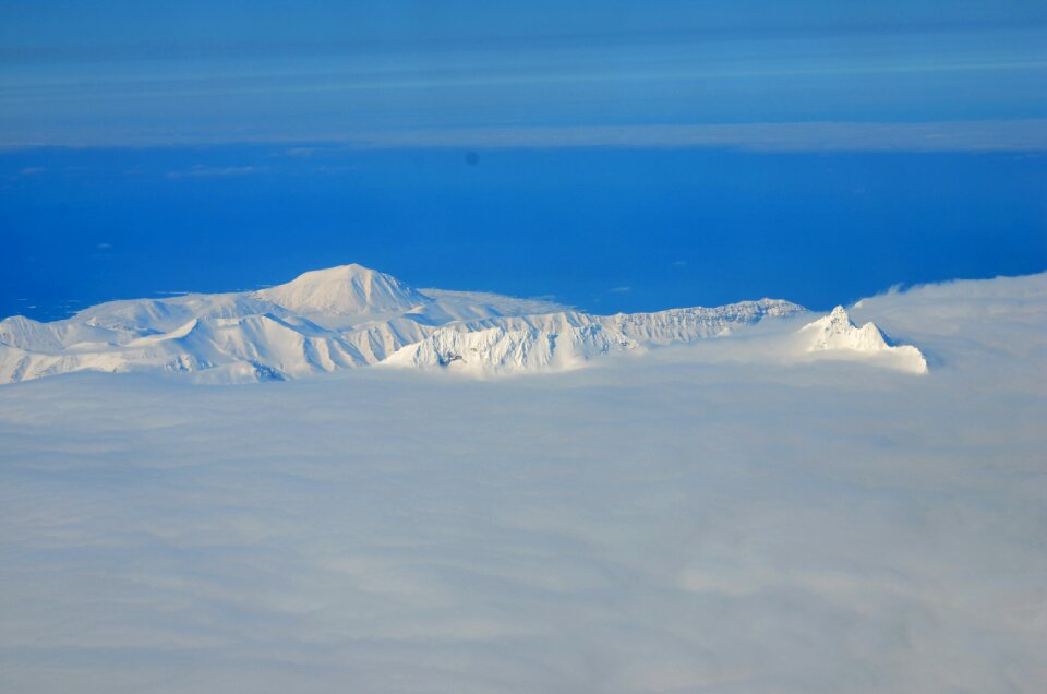 Polar region cold icy
