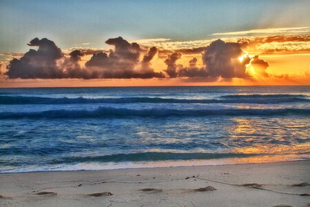 Sand sunset blue