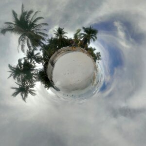 Globe desert island photo