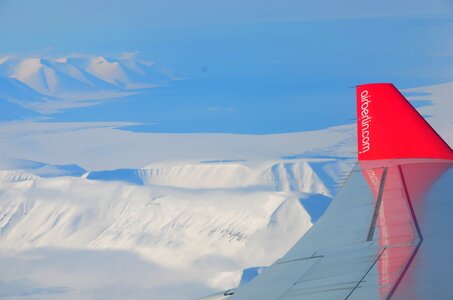 Wing aircraft polar region photo