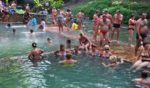Mass bathing vacation source in the himalayas