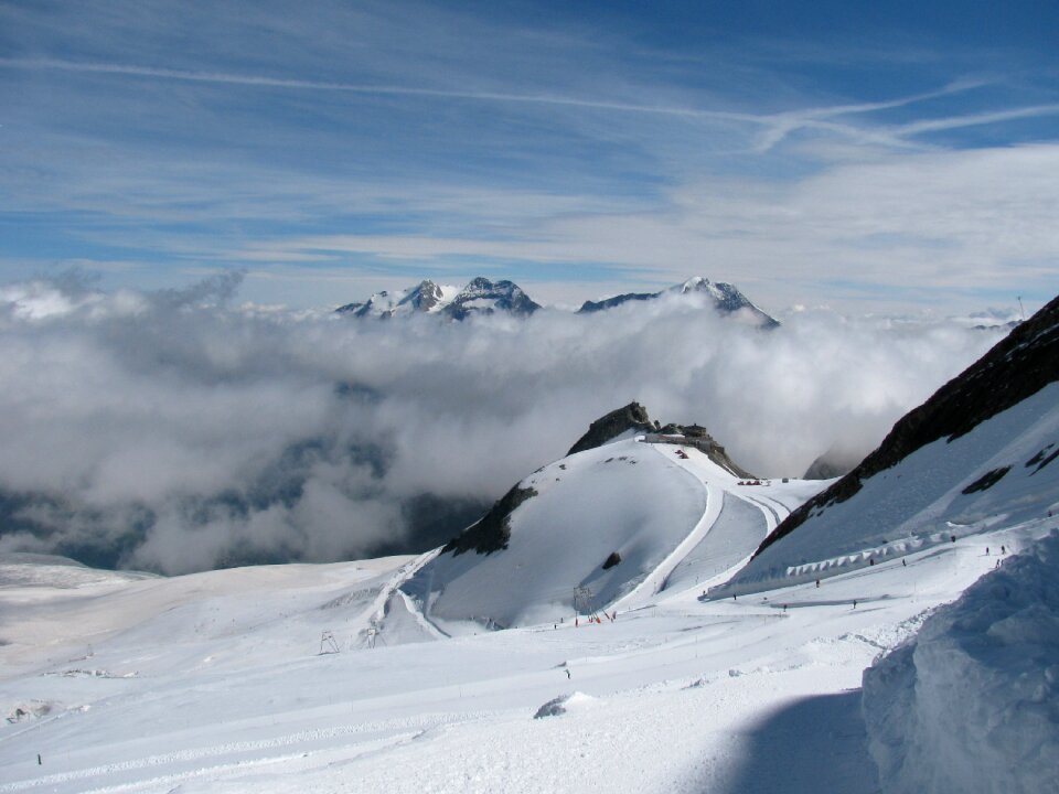 Snow allalinhorn mountains