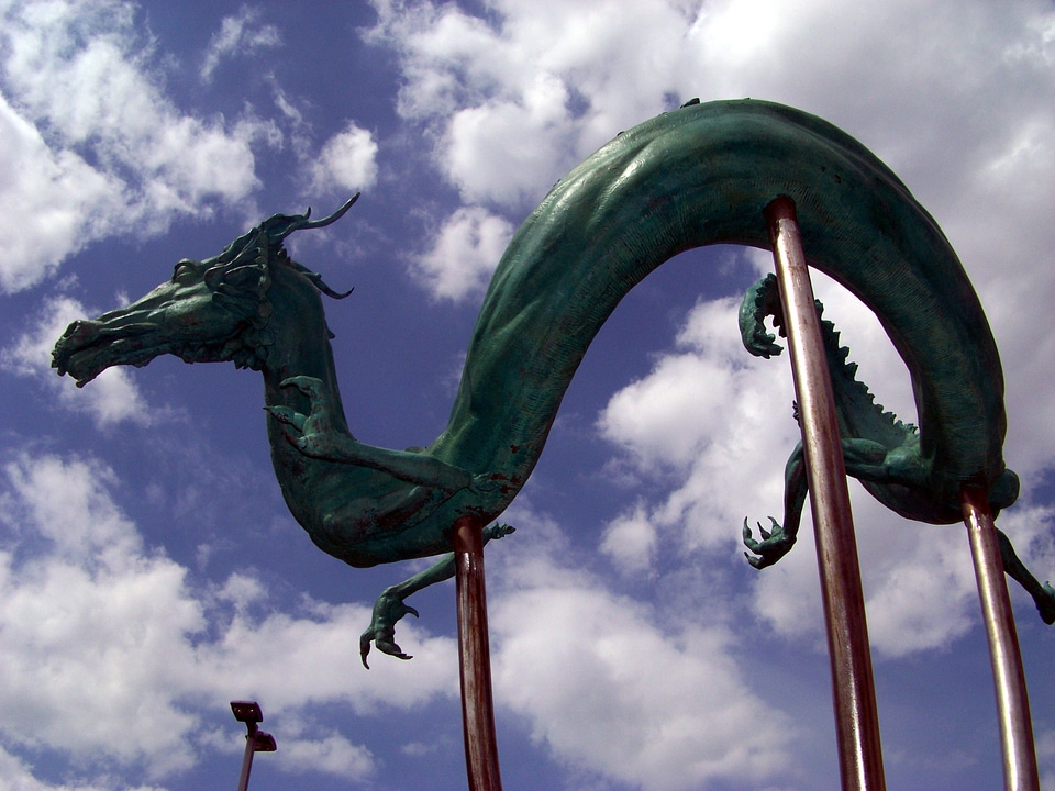 Dark sculpture sky