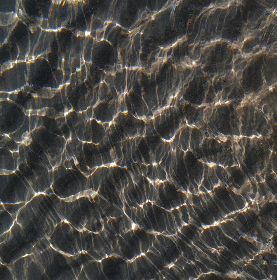 The glare wet sand beach
