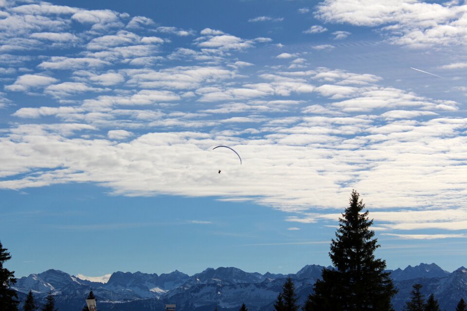 Paragliding mountain alpine