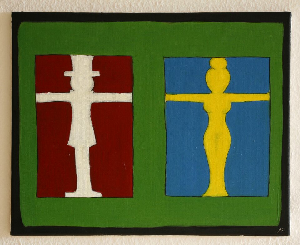 Man couple plate