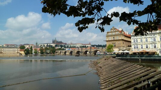 Prague moldova charles bridge photo