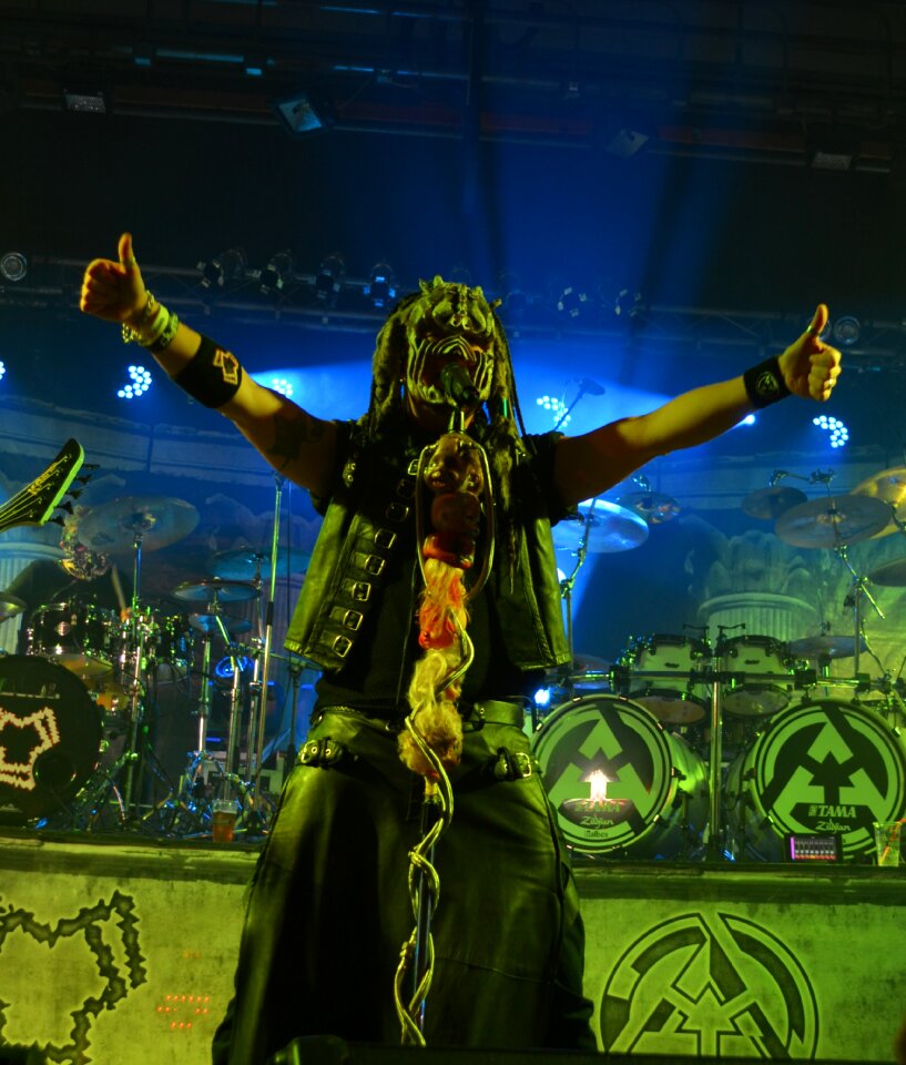 Concert singer your hands up